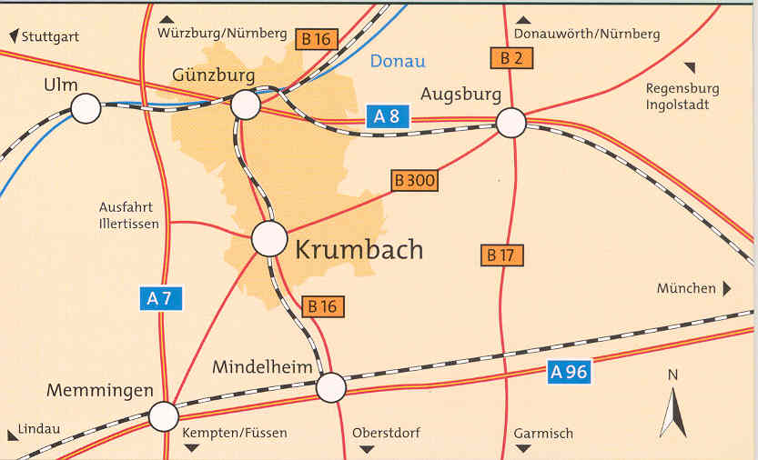 Anfahrtsplan Krumbach