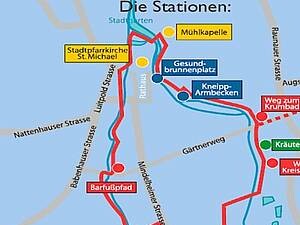 Stadtplanausschnitt Kneipp-Rundweg